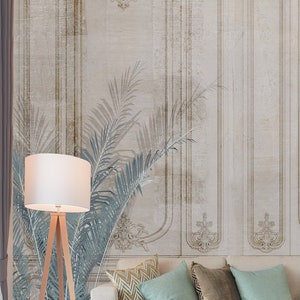 Vintage Background Wallpaper, 3D Wall Tiles Wall Mural, Grunge Design Peel and Stick Wallpaper
