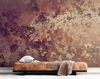 Rust Wallpaper Grunge Wall Mural Rusty Metal Peel and Stick Industrial Wallpaper