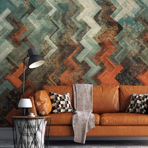 Tapeta artystyczna w stylu industrialnym, fototapeta w stylu grunge, tapeta samoprzylepna w ciemnym kolorze