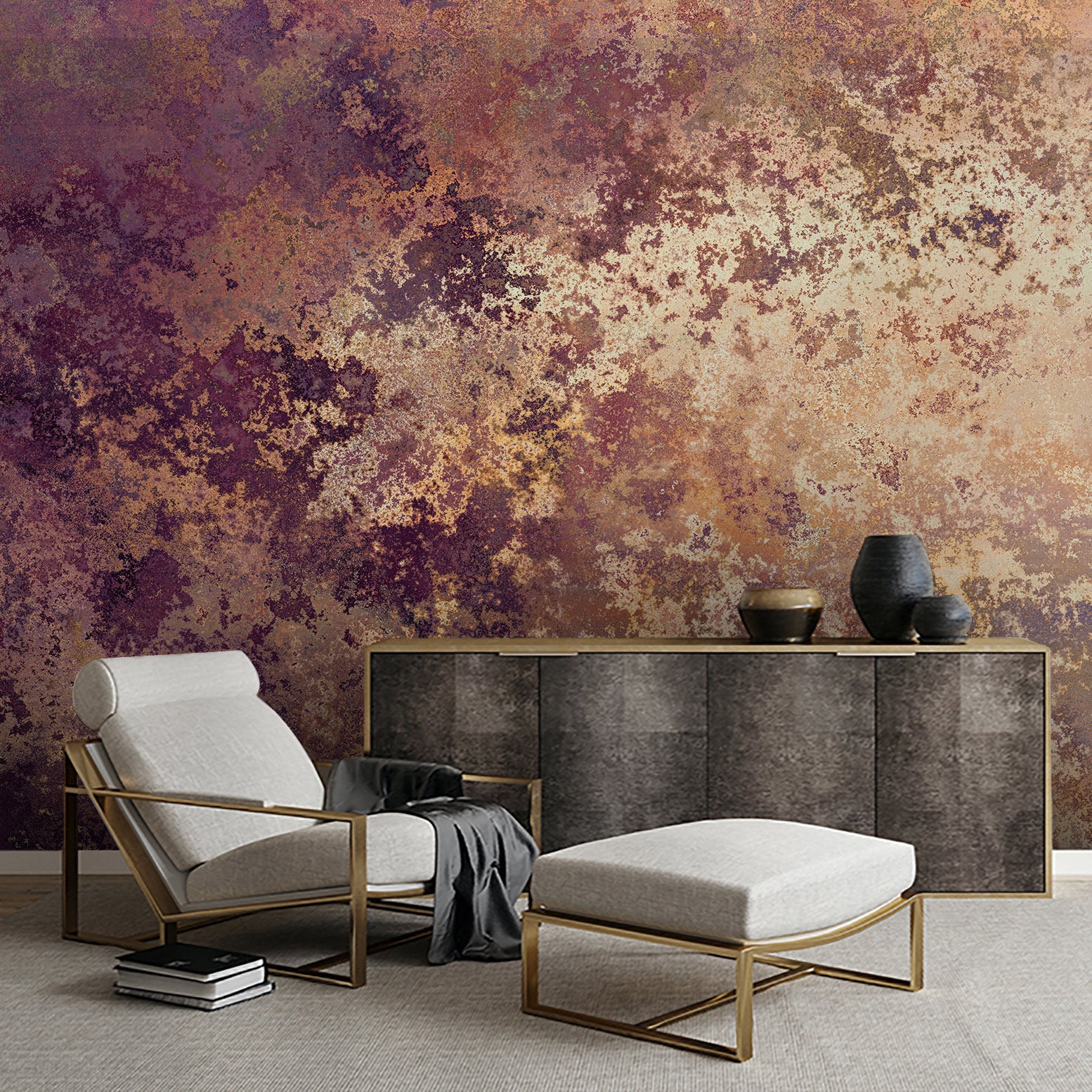 Rust Wallpaper Grunge Wall Mural Rusty Metal Peel and Stick Industrial ...