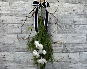 Grapevine Floral Swag | Home Decor | Wall Decoration | Door Decor | Porch Decor | Gift | Farmhouse Decor | Farmhouse | Swag | Flower Decor