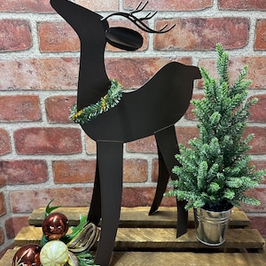 Rustic Metal Deer | Holiday Decoration | Winter Decoration | Decorative Deer | Farmhouse | Modern | Rustic