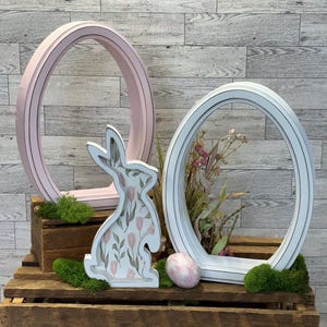 Wooden Cutout Egg | Easter | Pink or White