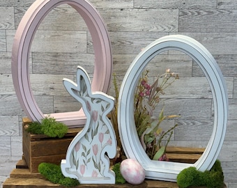 Wooden Cutout Egg | Easter | Pink or White