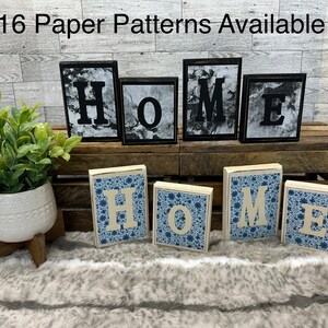 Home Word Blocks, Farmhouse, Wooden Blocks, Mantel Decor, Personalized, Home Decor, Gifts, Housewarming Gift, Engagement Gift, Home