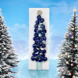 Christmas Tree Art - Festive Holiday Decor - Handcrafted Wall Hanging