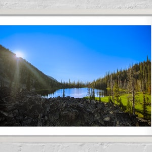 Fine Art Mountain Lake Print - Camas Lake Montana Mountain Glacier National Park Photography Home Wall Decor