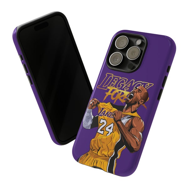 Kobe Bryant Phone Case for iPhone 15 models with a Beautiful Glossy Finish - Model PCKB005