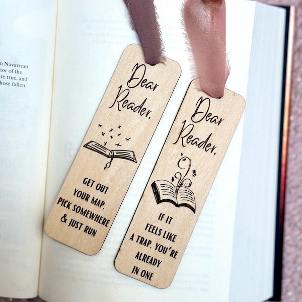 Dear Reader Bookmark - Taylor Inspired Bookmark - Book Lover Gift
