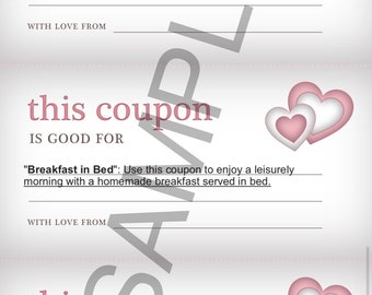 Classic Edition Digital Couple Coupons - 9 Specialized Tokens of Love