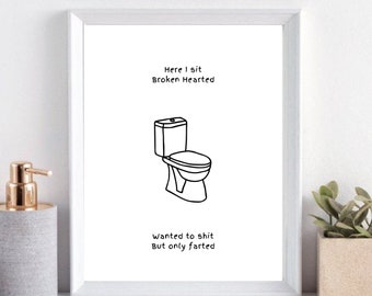 Bathroom prints, Digital funny bathroom decor, bathroom prints, bathroom accessories, wall prints, Digital wall poster, Digital funny prints