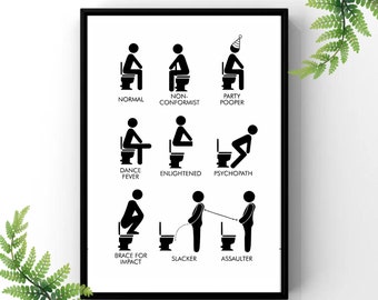 Bathroom prints, Digital funny bathroom decor, bathroom prints, bathroom accessories, wall prints, Digital wall poster, Digital funny prints
