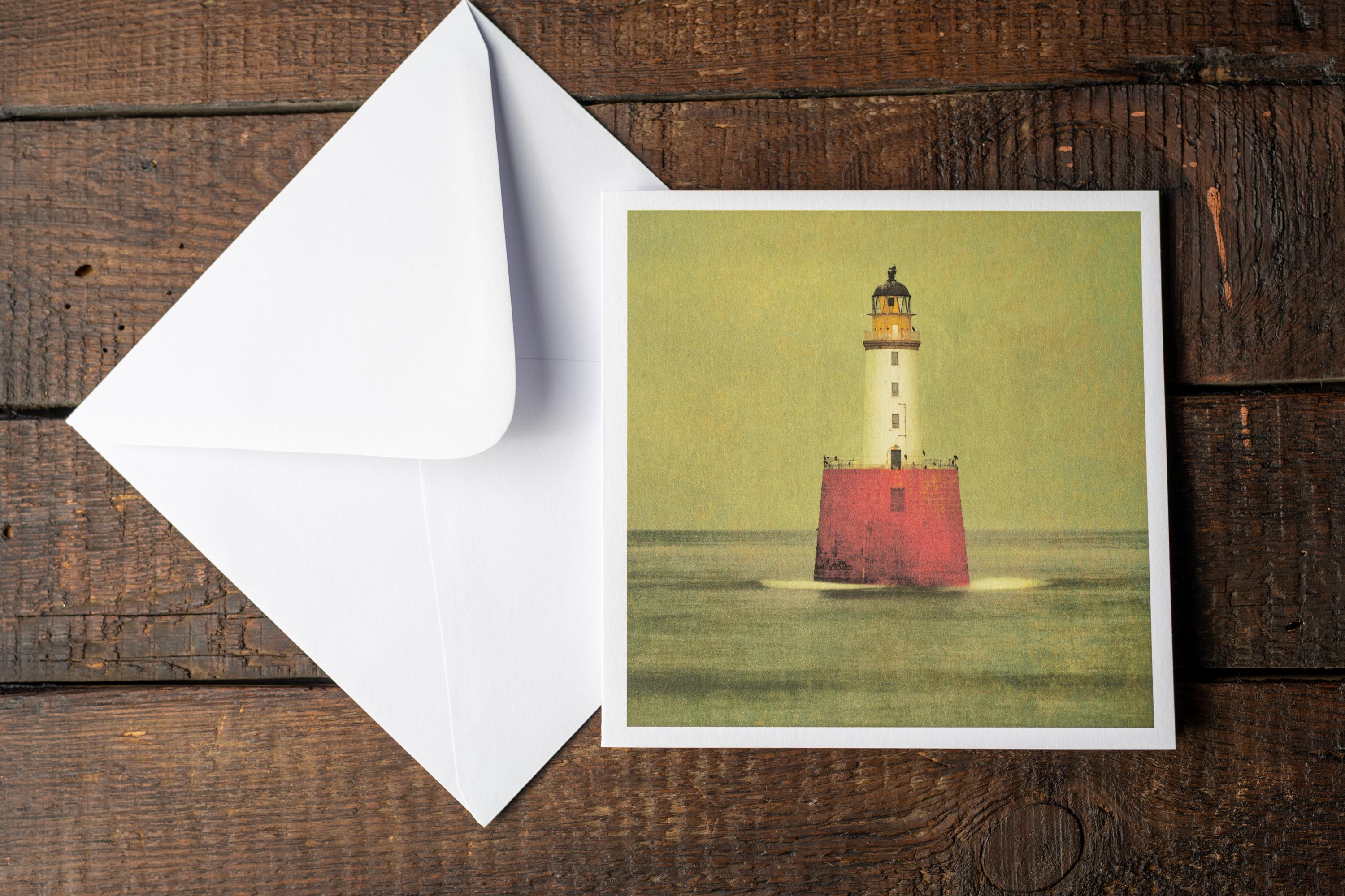 Coastal Lighthouse Notizkarten-Set | 24 Leuchtturm-Karten Mit Umschlägen, Nautisches Design