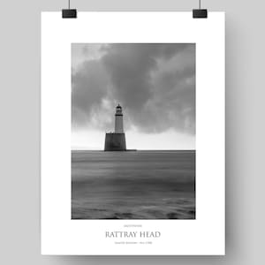 Rattray Head Lighthouse Fine Art Print – Limited Edition Black & White Scottish Coastal Photography in A2, A3, A4, Perfect Wall Art Decor