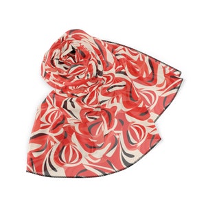 Moda de patrón abstracto rojo vibrante Pañuelo