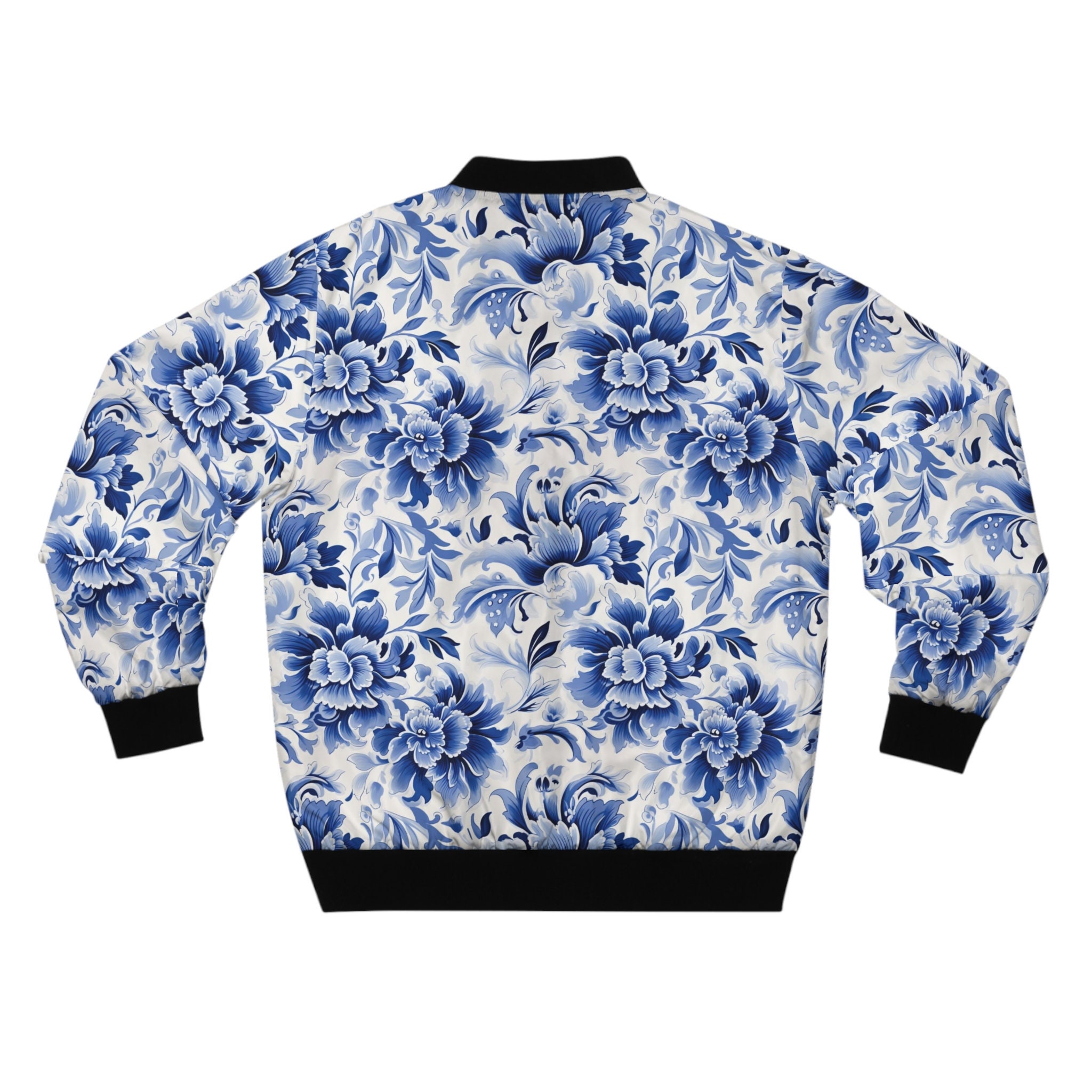 Blue and white floral jacket online