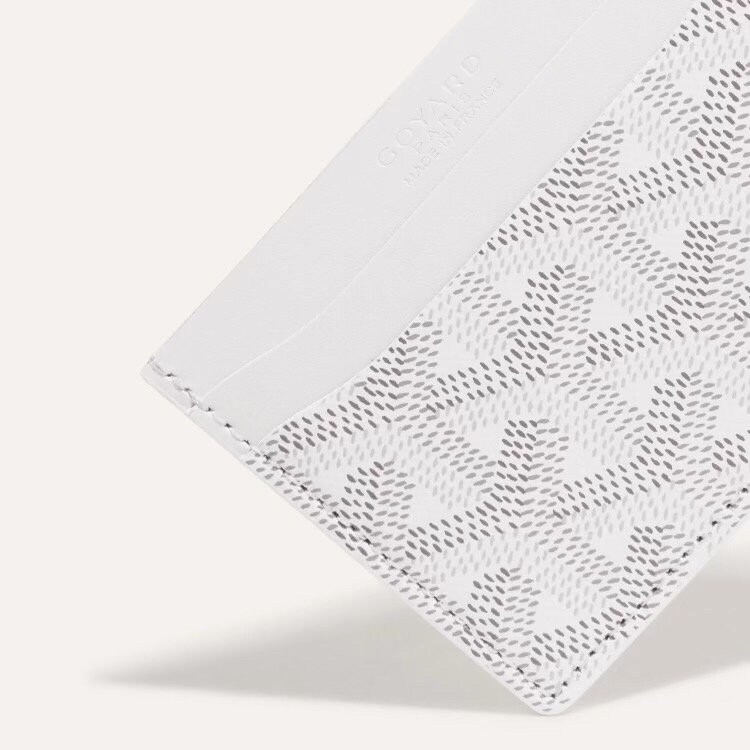 goyard card holder white