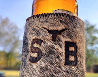 Custom Cowhide Can Sleeve