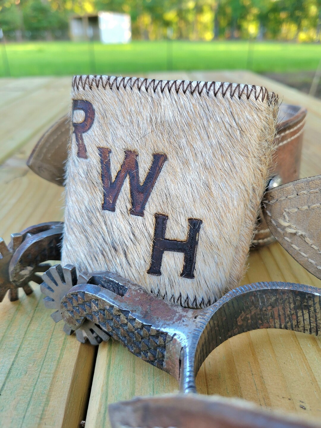 Firebranded Cowhide Koozies Etsy