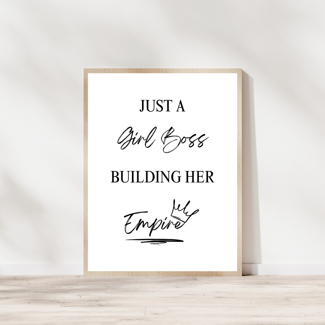 Printable Girl Boss Wall Art, Boss Babe Print, Girl Boss Wall Decor ...