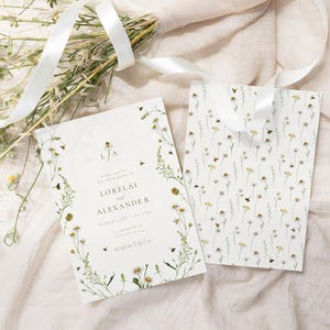Bearbeitbare Honig Bumble Bee Save the Date Baby Shower Hochzeitsvorlage Sofortiger Download Brautdusche Bumble Bee Daisy