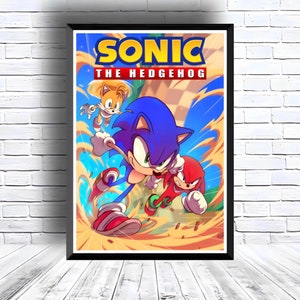 Sonic the Hedgehog Digital Download Poster for bedroom decor, party decor, game room decor, etc