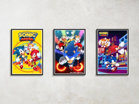 Set of 3 Sonic the Hedgehog Digital Download Poster Bundle for 