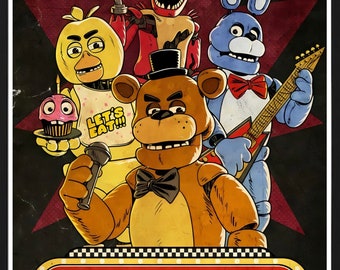 Set of 3 Five Night's at Freddy's Digital Download Poster Bundle