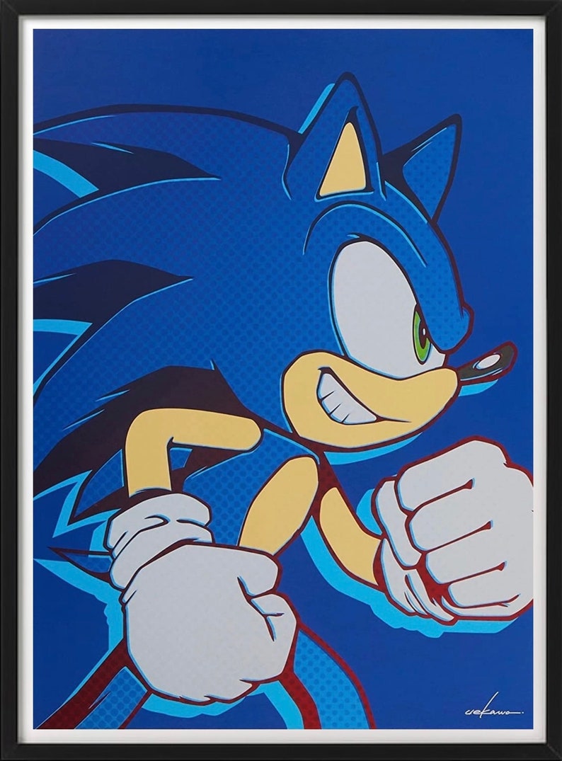 Set of 2 Sonic the Hedgehog Digital Download Poster Bundle for Bedroom ...