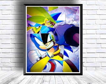 Sonic the Hedgehog Digital Download Poster for bedroom decor, party decor, game room decor, etc