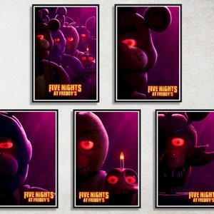 Set of 5 Five Night’s at Freddy’s Digital Download Poster Bundle for bedroom decor, party decor, game room decor, etc