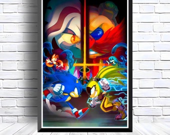 Sonic the Hedgehog Digital Download Poster for bedroom decor, party decor, game room decor, etc