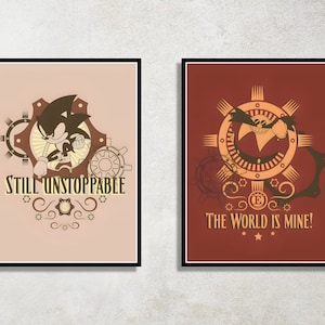 Set of 2 Sonic the Hedgehog Digital Download Poster Bundle for bedroom decor, party decor, game room decor, etc