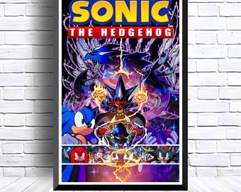 Sonic the Hedgehog Digital Download Poster for bedroom decor, party decor, game room decor, etc