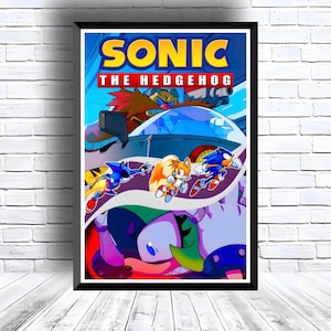 Sonic the Hedgehog Digital Download Poster for bedroom decor, party decor, game room decor, etc