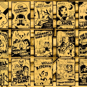 Bendy Ink Machine Themed Birthday Poster 16 X 20 40x50cm 