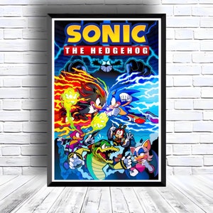 Sonic the Hedgehog Digital Download Plakat do dekoracji sypialni, dekoracji na imprezę, dekoracji pokoju gier itp.