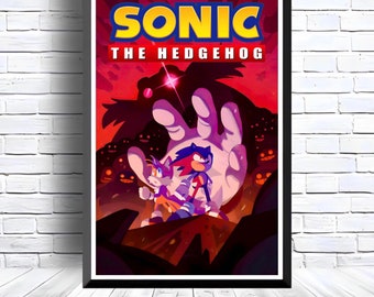 Sonic the Hedgehog Digital Download Poster for bedroom decor, party decor, game room decor, etc