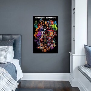 Affiche Décorative Five Nights At Freddy's - Impression Toile 30x45 Cm Sans Cadre - Pour Salon, Chambre - Poster Peinture à L'Huile Style