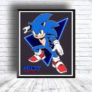 Sonic the Hedgehog Digital Download Poster for bedroom decor, party decor, game room decor, etc