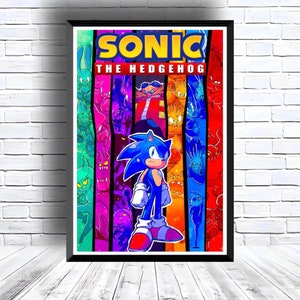 Sonic the Hedgehog Digital Download Poster for bedroom decor, party decor, game room decor, etc