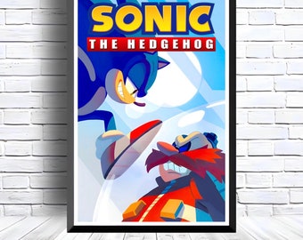 Sonic the Hedgehog Digital Download Poster for bedroom decor, party decor, game room decor, etc