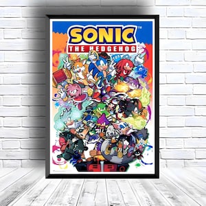 Sonic the Hedgehog Digital Download Poster for bedroom decor, party decor, game room decor, etc