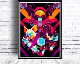 Sonic the Hedgehog Digital Download Poster for bedroom decor, party decor, game room decor, etc