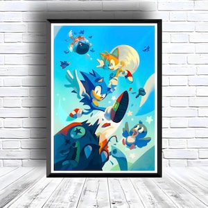 Sonic the Hedgehog Digital Download Poster for bedroom decor, party decor, game room decor, etc