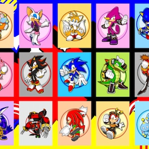 Pick your set of 3 Sonic the Hedgehog Digital Download Poster Bundle for bedroom decor, party decor, game room decor, etc