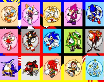 Pick your set of 2 Sonic the Hedgehog Digital Download Poster Bundle for bedroom decor, party decor, game room decor, etc