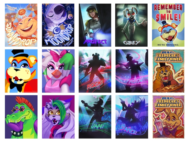 Five Nights at Freddys Poster FNAF Security Breach Printable Game