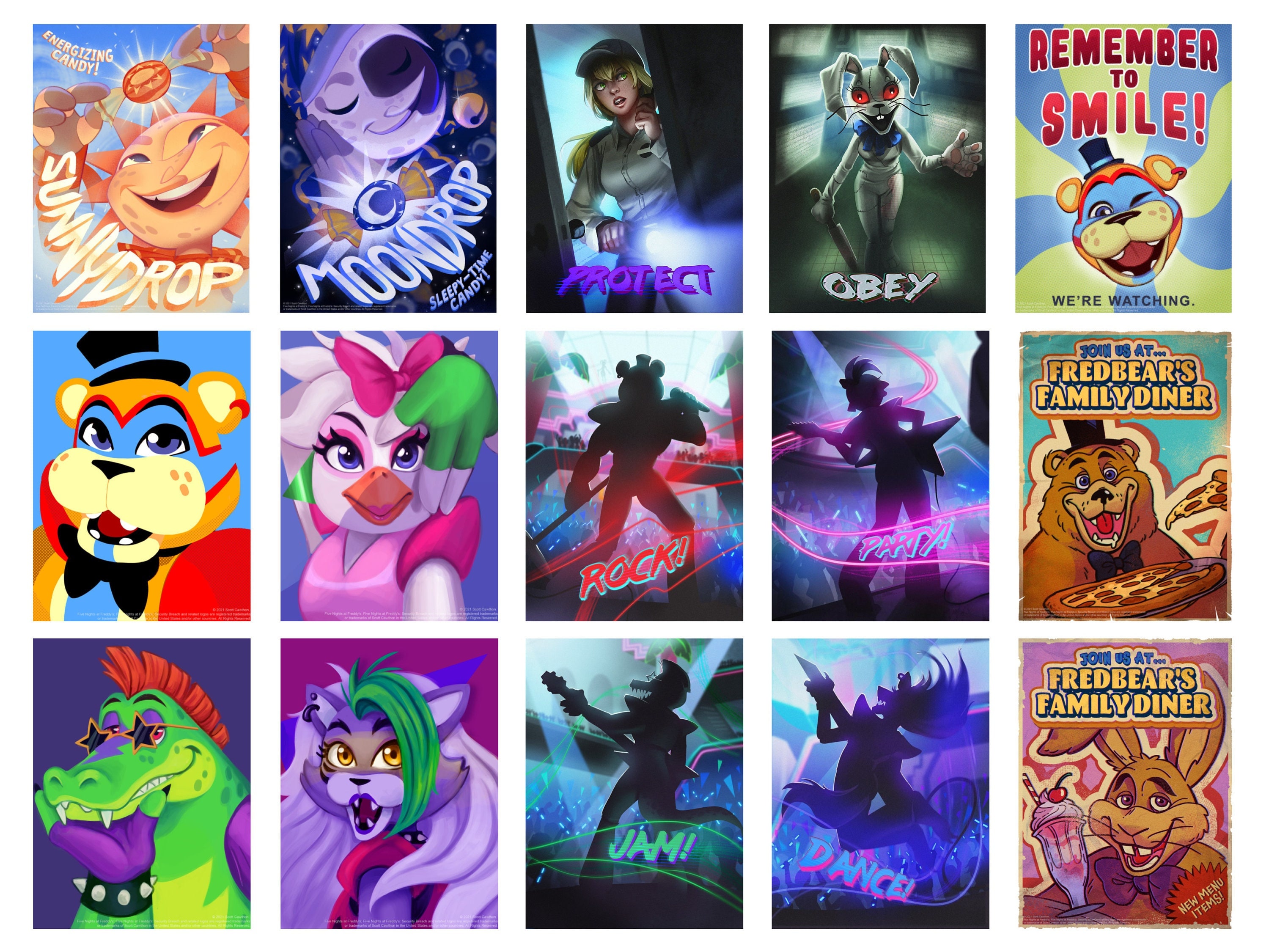 Five Nightβs at Freddyβs Poster | FNAF Security Breach Printable Game ...