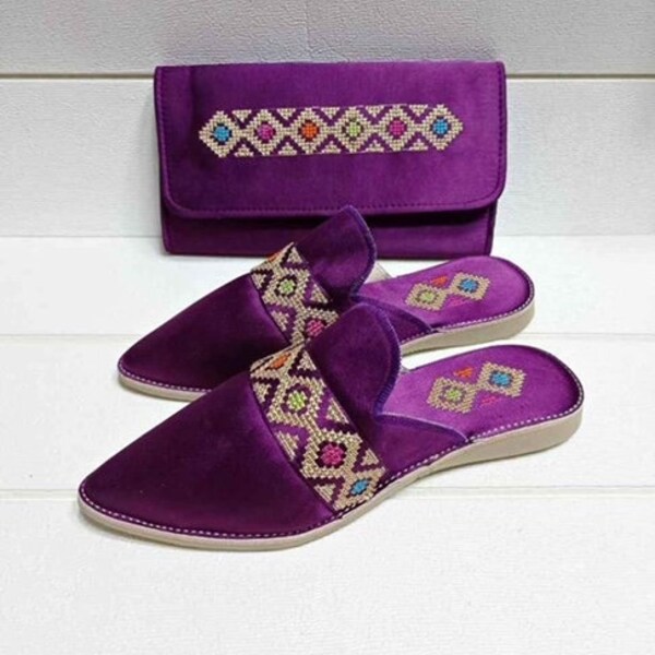 High quality traditional handmade slippers with bag